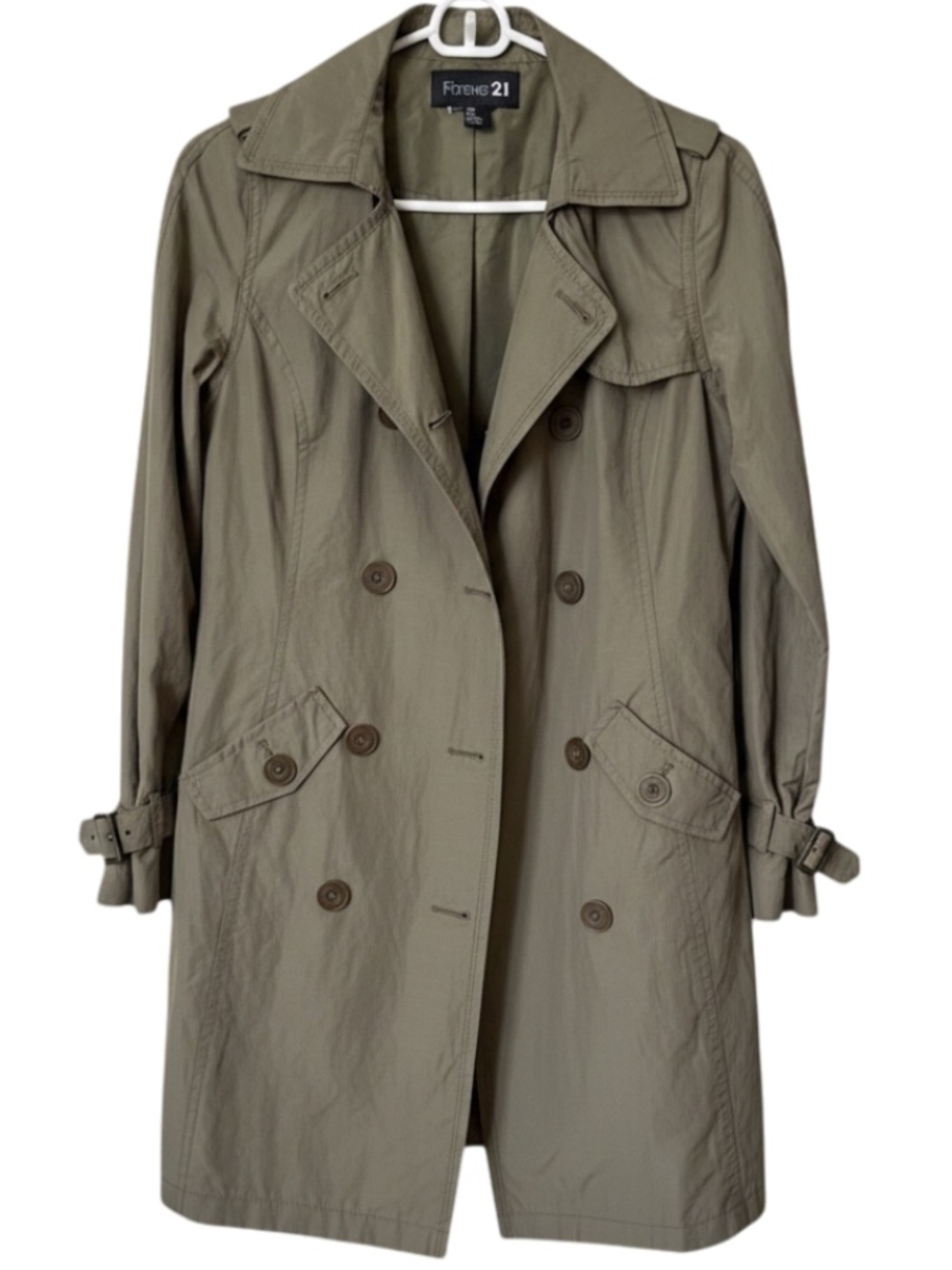 Forever 21 Olive Green Trench Coat